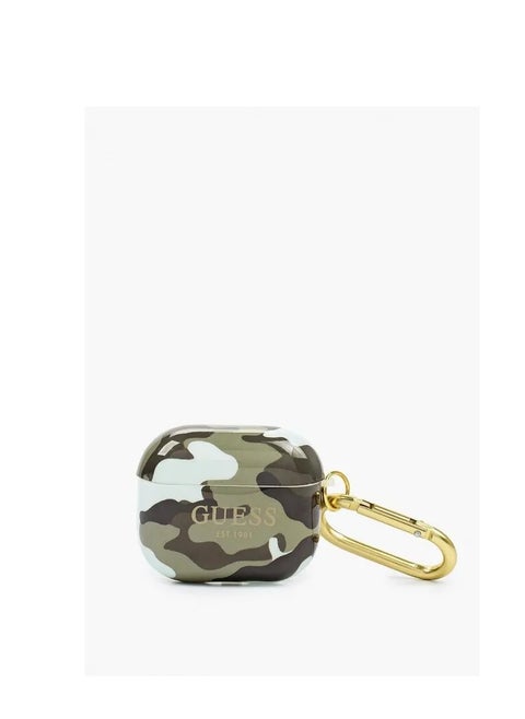 Guess AirPod Case Compatible with AirPods Pro 1st Gen - Green Army Camouflage Design for Ultimate Protection