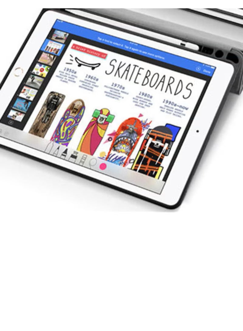 Protective cover for the iPad 9th generation 8th generation and 7th generation size 10.2 with an iPad pen holder Blue - Image 4