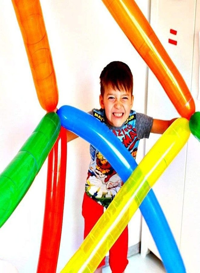 fullfills New Long Whistling Rocket Balloons 100 piece Multicolour material Rubber Multicolour - Image 3