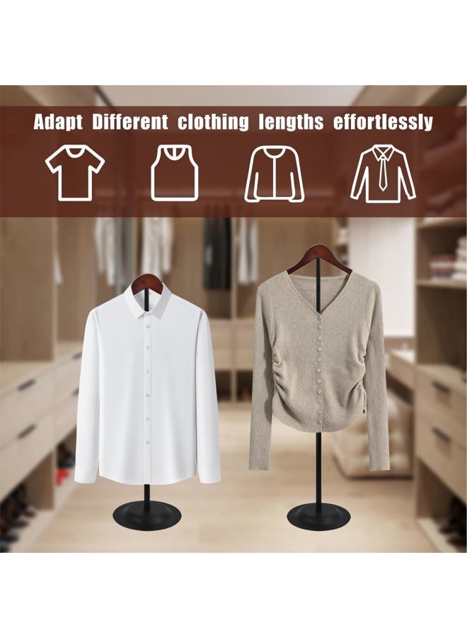 Eunika 2 Pack Adjustable T Shirt Display Flexible Shoulder Stand, Portable Metal Shirt Rack Display Stand Garment Coat Holder for Clothing Garment Coat Retail Vendor, Cloakroom,17-31.5 Inch - Image 4