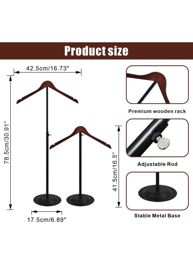 Eunika 2 Pack Adjustable T Shirt Display Flexible Shoulder Stand, Portable Metal Shirt Rack Display Stand Garment Coat Holder for Clothing Garment Coat Retail Vendor, Cloakroom,17-31.5 Inch - Image 2