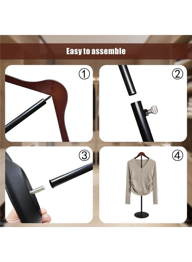 Eunika 2 Pack Adjustable T Shirt Display Flexible Shoulder Stand, Portable Metal Shirt Rack Display Stand Garment Coat Holder for Clothing Garment Coat Retail Vendor, Cloakroom,17-31.5 Inch - Image 3