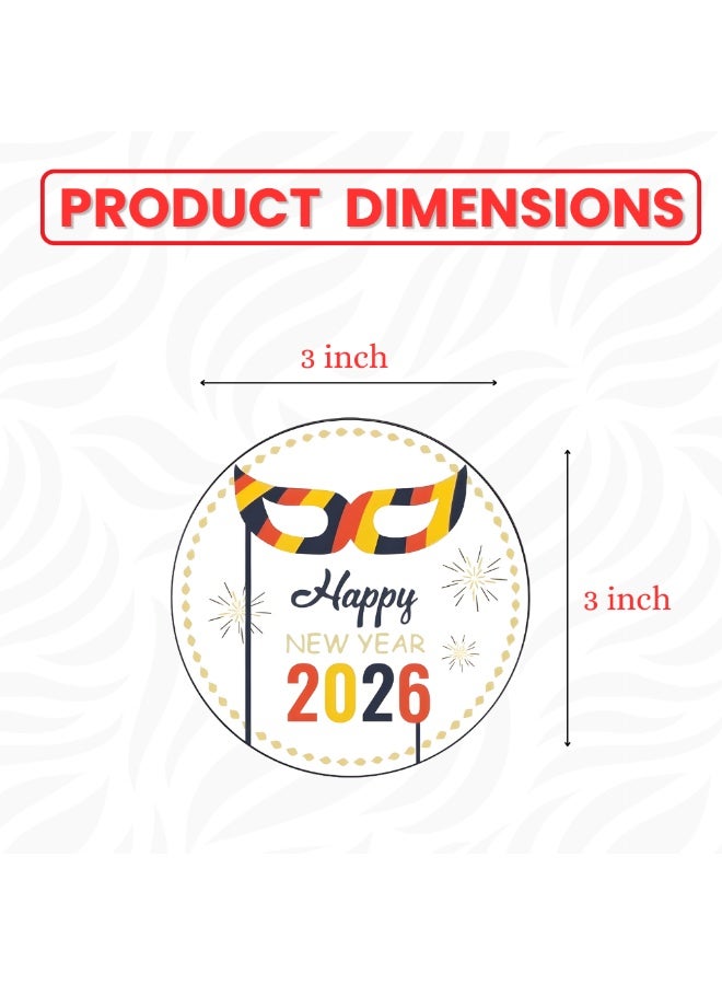 PRINTSHOP4ME Happy New Year Peel & Stick Labels – Vinyl Sticker Pack For Wrapping Gifts,Decorating Bags,Boxes & Party Supplies – Ideal For New Year Festival Packaging & Crafting Activities - Image 3