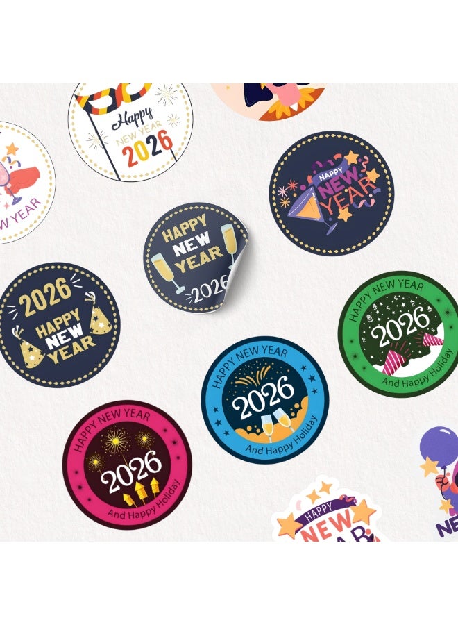 PRINTSHOP4ME Happy New Year Peel & Stick Labels – Vinyl Sticker Pack For Wrapping Gifts,Decorating Bags,Boxes & Party Supplies – Ideal For New Year Festival Packaging & Crafting Activities - Image 5