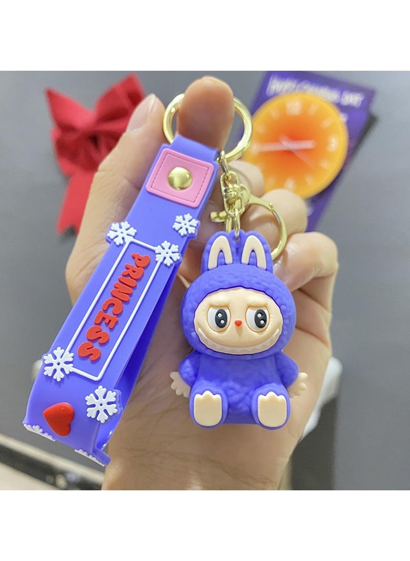 LABUBU Keychain For Women And Girls, Cute Labubu Doll Wristlet Accessories For Backpack Handbag Car Keys  - Image 2