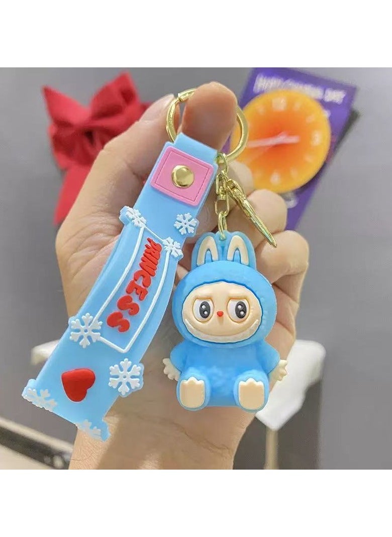 LABUBU Keychain For Women And Girls, Cute Labubu Doll Wristlet Accessories For Backpack Handbag Car Keys  - Image 1
