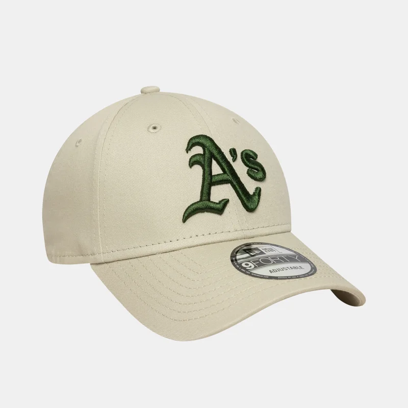 NEW ERA Beige Men's MLB Oakland Athletics League Essential 9FORTY Cap for Men | Best Price UAE