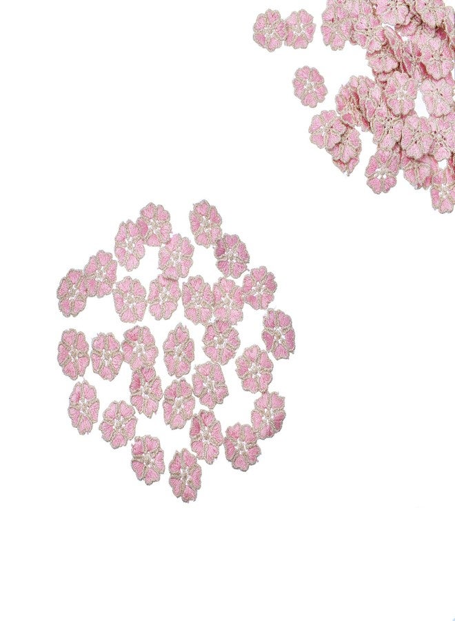 RayLineDo® 100PCS Pink Color Small Daisy Flower Patch Stickers Embroidery Badge Sewing On Applique Patch for Bags Jackets Tablecloth Bedsheets - Image 4