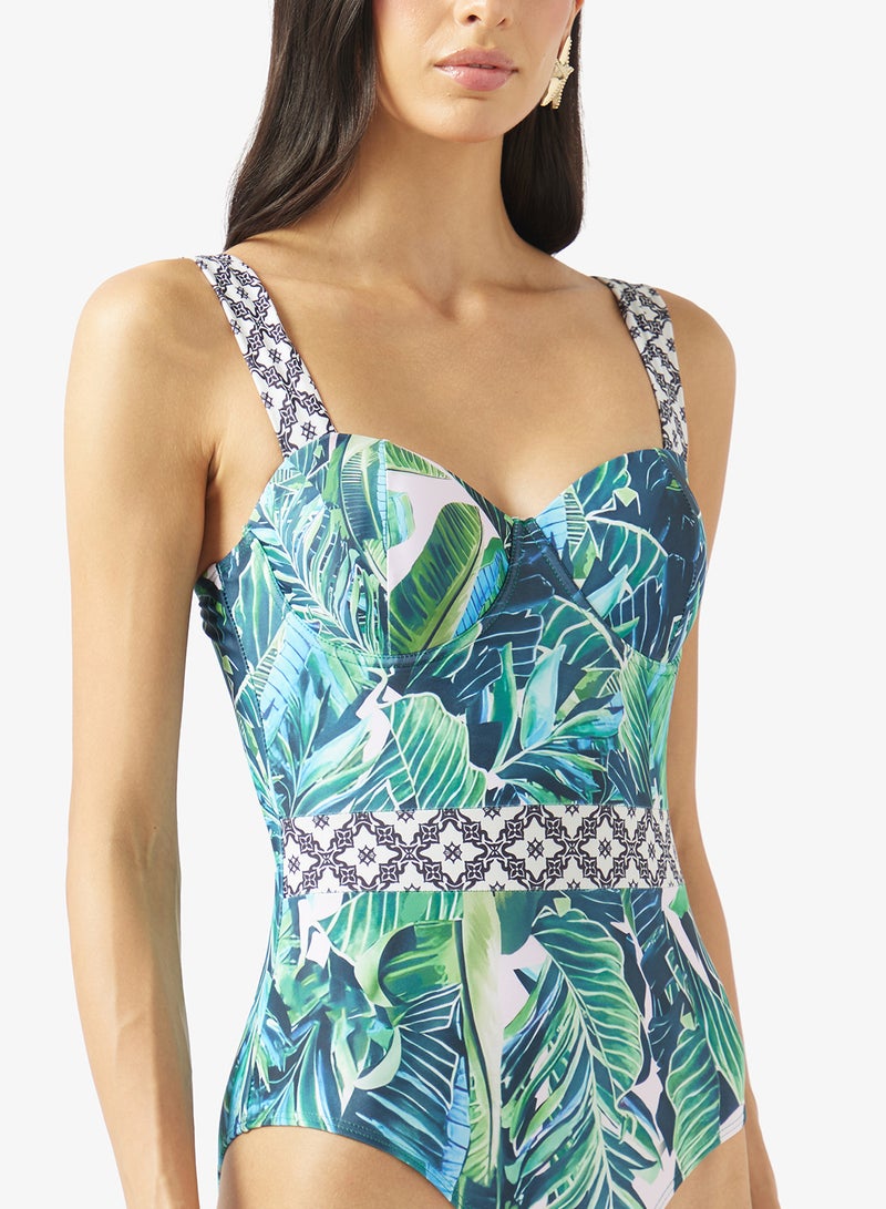ELLA Tropical Print Swimsuit - Image 3