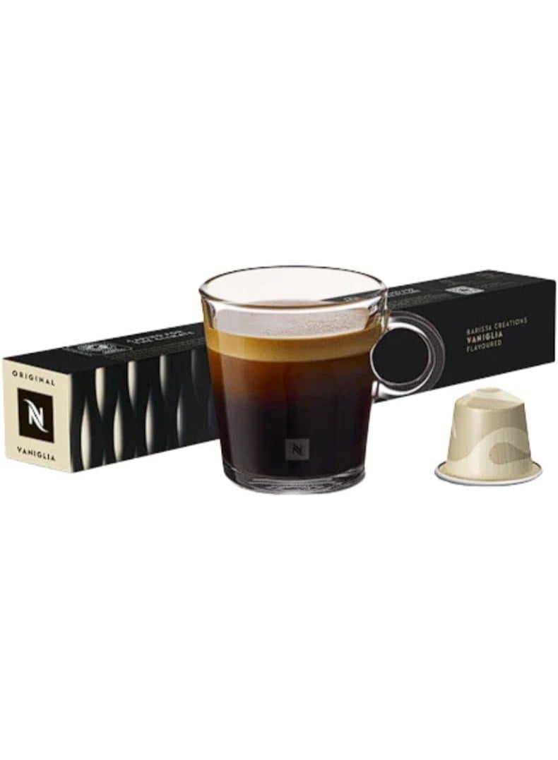 Nespresso Vanilla  Barista Creations Roasted Coffee Capsules, Original Line, 10 capsules in 1 Sleeve - Pack of 5 - Image 2