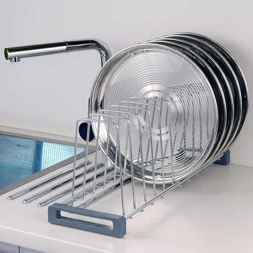 RADIANT Stainless Steel Dish & Bakeware Rack - Space Saving Organizer for Kitchen Cabinets - Holds 10 Plates - Drying Stand for Plates - Home & Kitchen Organizer Rack - Image 3