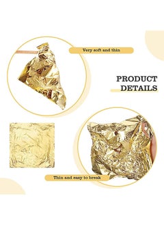 Depend Gold Leaf Sheets Imitation Gold Leaf Paper Multi-Color Silver Leaf Paper for DIY Arts Decoration 9 × 9cm 100 Pieces  - Image 2