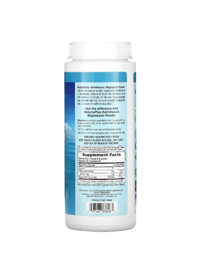 Natures Plus NaturesPlus, KalmAssure Magnesium Powder, Unflavored, 0.8 lb (360 g) - Image 2