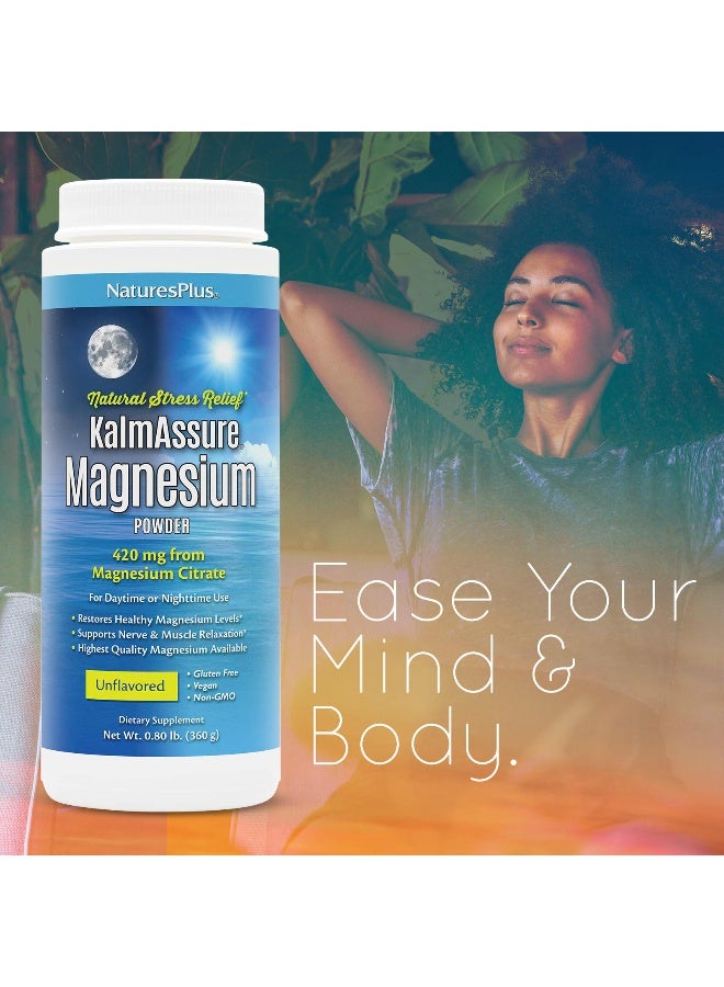 Natures Plus NaturesPlus, KalmAssure Magnesium Powder, Unflavored, 0.8 lb (360 g) - Image 3