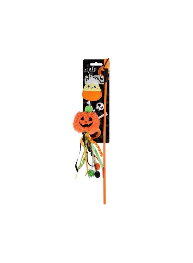 All For Paws Naughty or Trick Pumpkin and Candy Wand Cat Toy