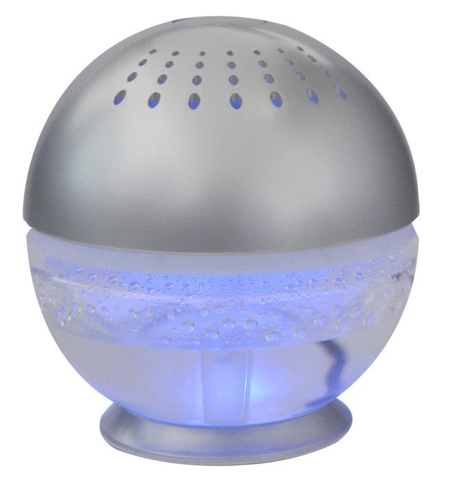 LITTLE SQUIRT GLOWING WATER AIR REVITALIZER AIR FRESHENER ROOM AROMATIZER AROMA AND ESSENTIAL OIL DIFFUSER WITH 10ML LAVENDER OIL SILVER