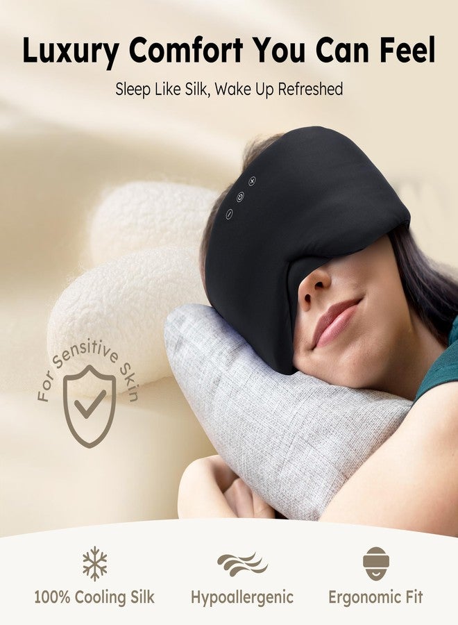 LC-dolida Luxury Bluetooth 5.4 Sleep Mask for Adults - Ice Fiber Cooling & HD Sound, 100% Light Blocking Adjustable Eye Cover for Travel & Side Sleepers - Soft Sleep Headphones with 10H Playtime - Image 2