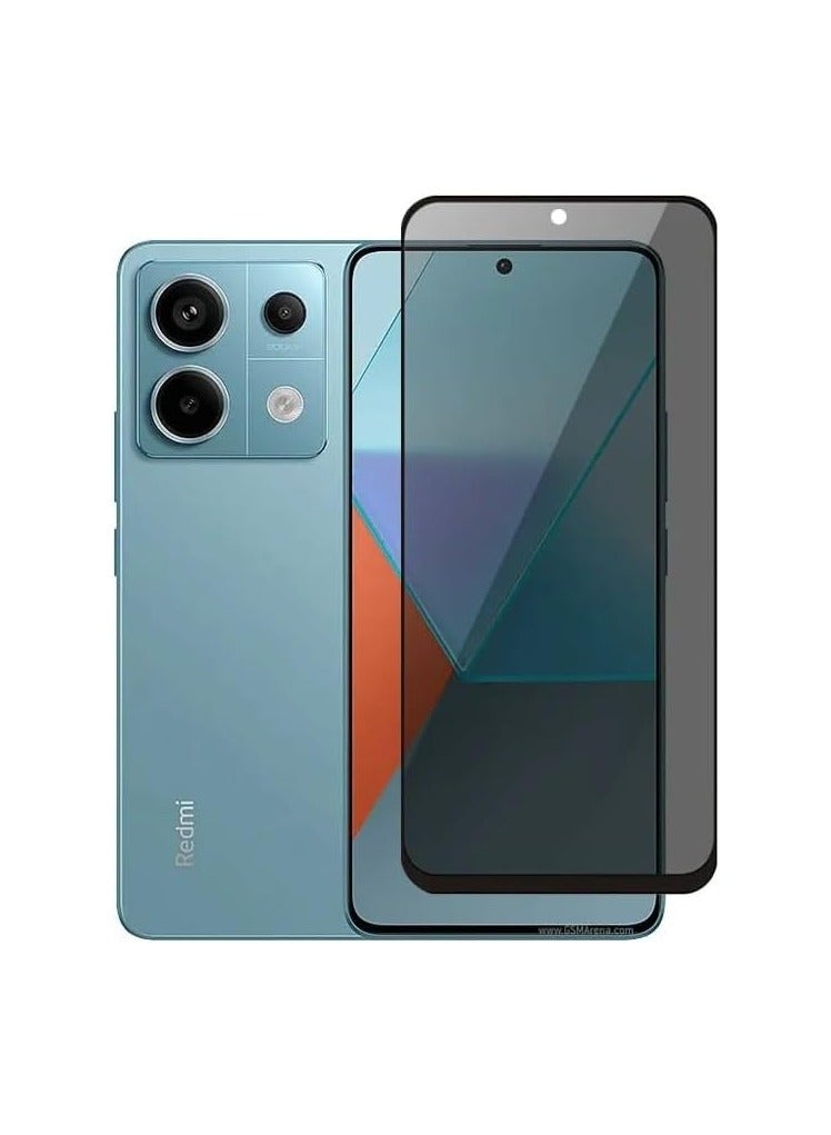3D curved 9H Tempered Glass,Edge to Edge Full Cover Screen Protector Anti-Fingerprint Full Coverage Sccreen Protector For Redmi Note 13 (5D Privacy) - Image 1