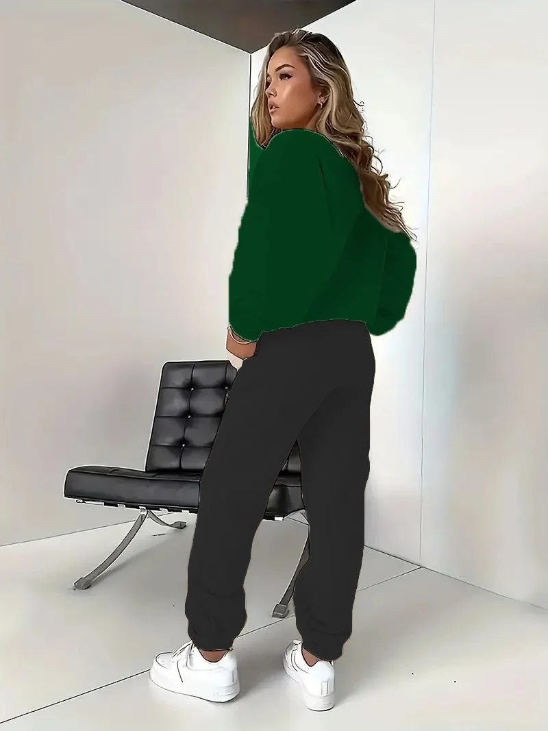 دوغ فش Tracksuit Oversize Moneyıseverything Printed Tracksuit Set,lover,couple Combination Green