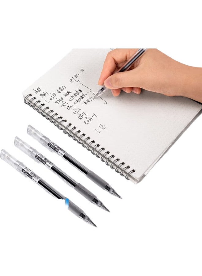 Deli Smooth Gel Pen, 0.5Mm Reinforced Needle Tip, Student Gel Pen For Exam Practice Minimalist Style, Black, 12 Pens/Box, S108 - Image 1