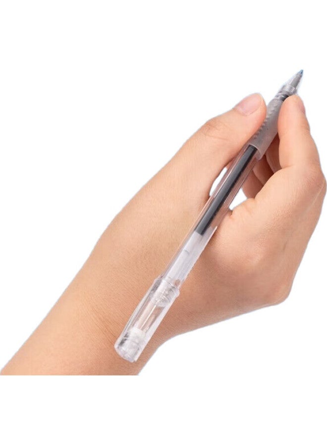 Deli Smooth Gel Pen, 0.5Mm Reinforced Needle Tip, Student Gel Pen For Exam Practice Minimalist Style, Black, 12 Pens/Box, S108 - Image 3