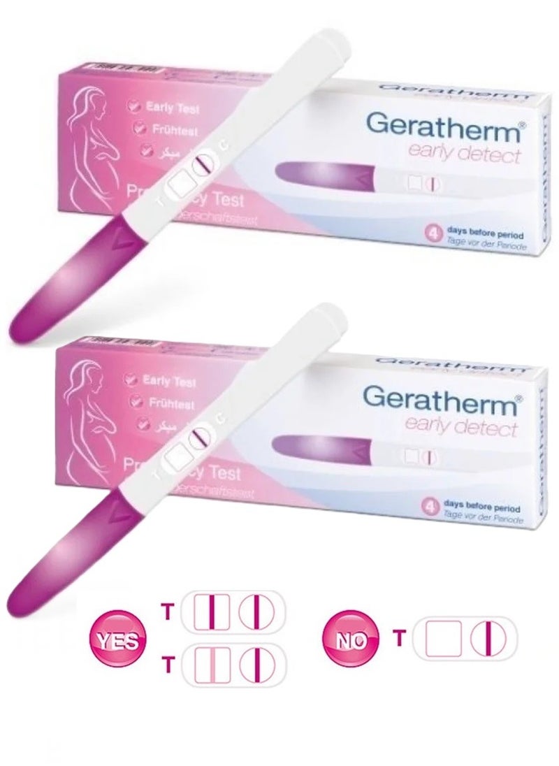 Geratherm Set Of Two Pieces Early Detect Rapid Pregnancy Test (Germany)  - Image 1
