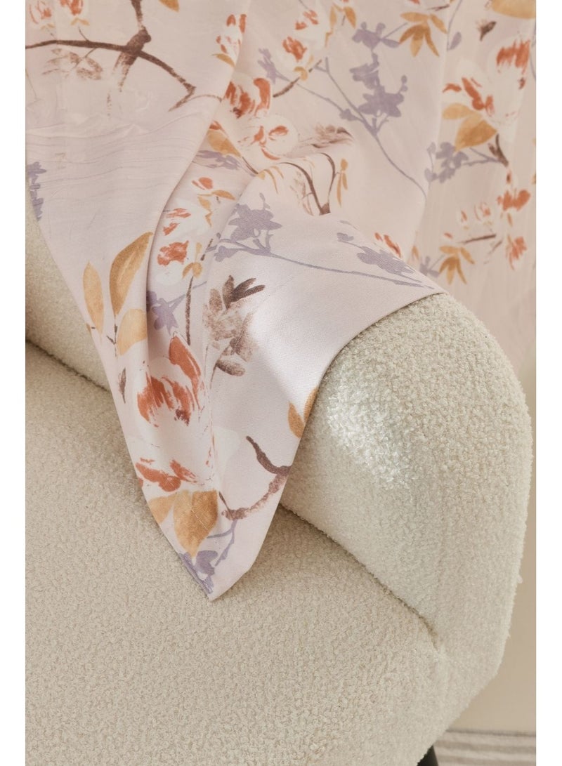 QBAID Floral Printed Curtain 1 Panel Semi Blackout Elegant Window Drapes - Image 3
