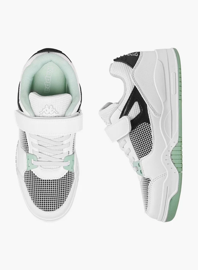 كابا Girls' Logo Detail Sneakers with Hook and Loop Closure