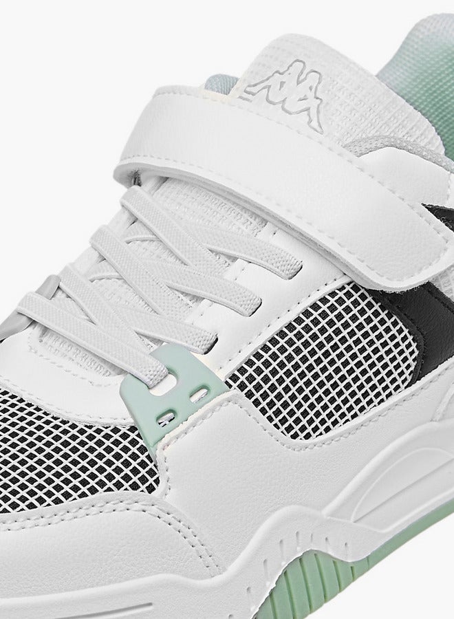 Kappa Girls' Logo Detail Sneakers with Hook and Loop Closure  - Image 4