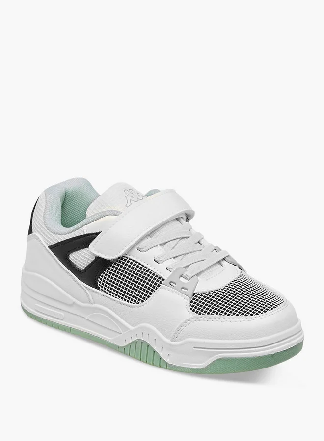 كابا Girls' Logo Detail Sneakers with Hook and Loop Closure