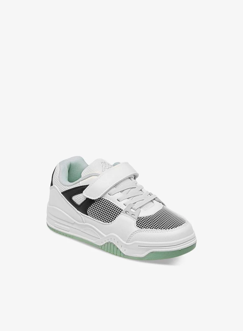 Kappa Girls' Logo Detail Sneakers with Hook and Loop Closure