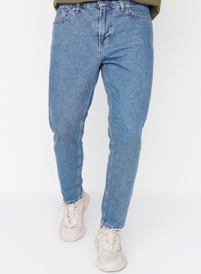 Blue Men's Relax Fit Boyfriend Jeans Denim Trousers TMNAW23JE00043