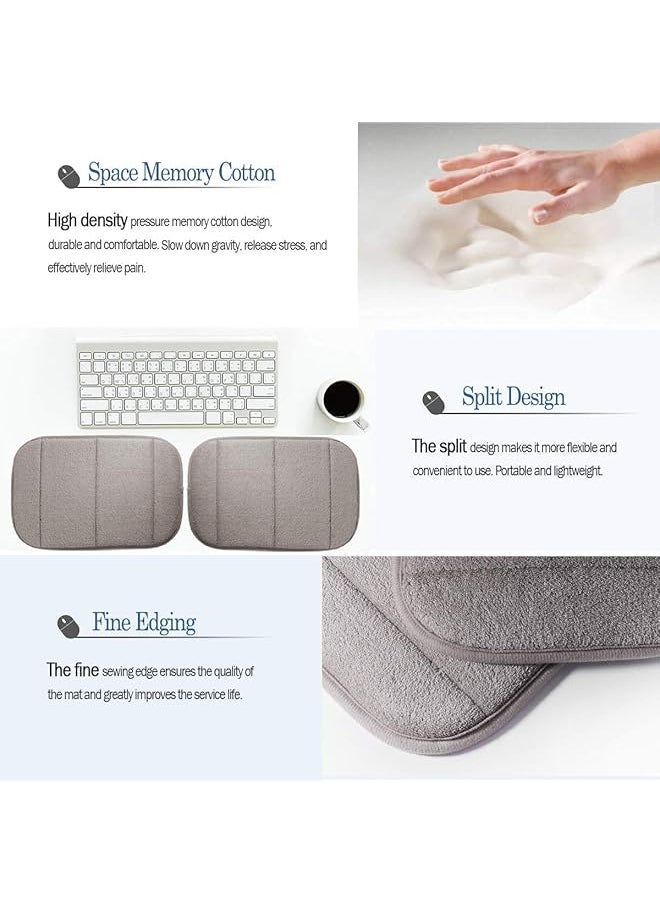 2 Pack Portable Computer Elbow Wrist Pad Premium Memory Cotton Desktop Keyboard Arm Rest Support Mat For Office Home Laptops More Comfort And Less Strain 7.9 X 11.8 Inch Khaki