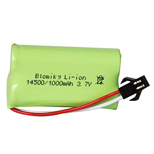Blomiky 3.7V 1000mAh 2 Pack Lithium-ion Rechargeable Battery with SM2P Plug and Charger Cable for Remote Control Trucks / 813A Battery 2 - Image 4