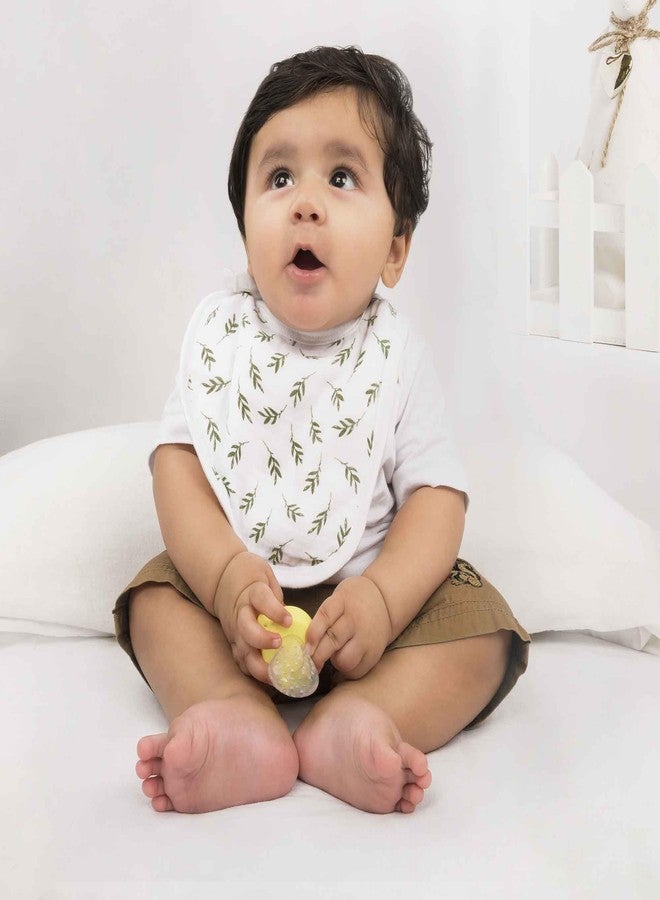 Theoni Cotton Muslin Snap Bib |New Born |Baby Feeding Bib |Sanp Closure |Adjustable Size |Baby Bib Set |Super Absorbent |Set Of 2 - Woody Tiger - Image 3