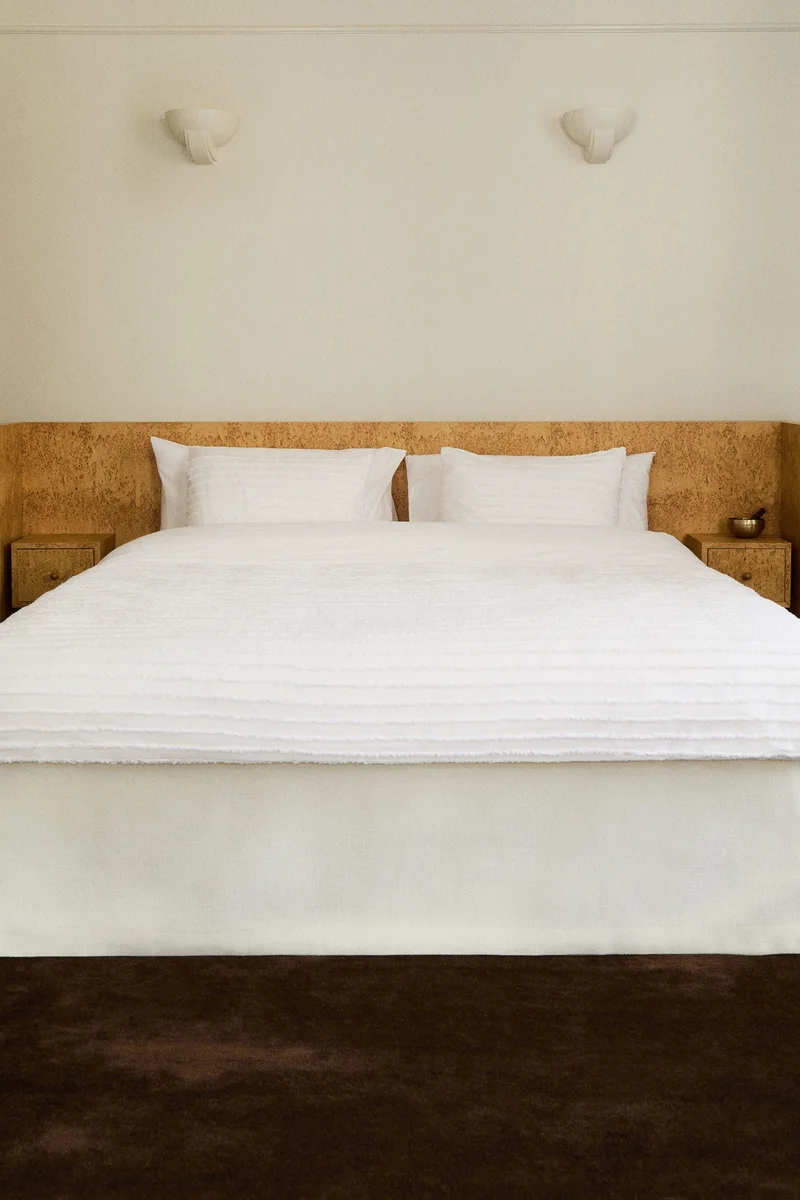 اتش اند ام طقم غطاء لحاف بمقاس مزدوج/king بنمط منقوش