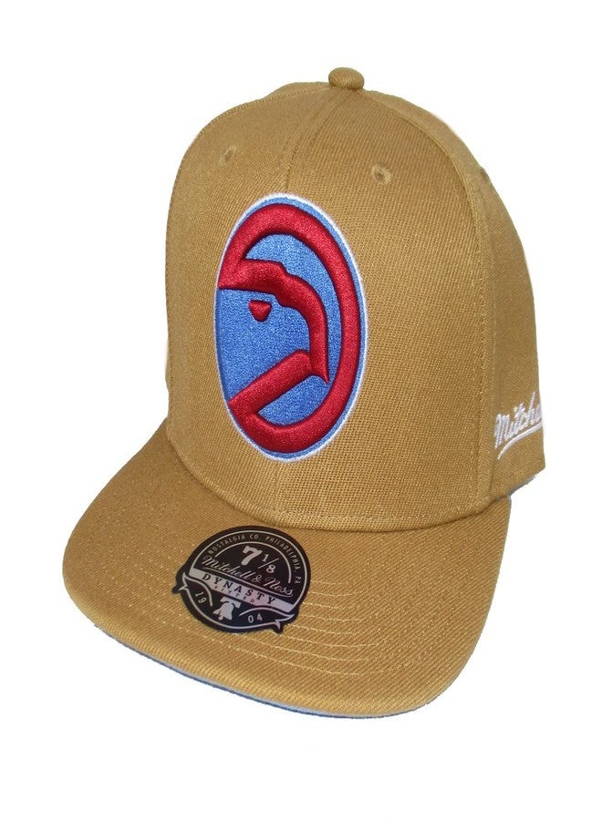 Mitchell & Ness Atlanta Hawks Sand and Sky Dynasty Fitted Hat Cap - Brown (as1, Numeric, Numeric_7_and_3_eighths, Brown) - Image 3