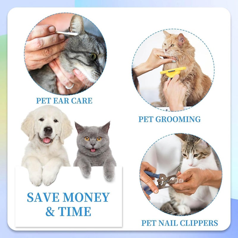 Cat Grooming Hammock with Nail Care Kit, Cat and dog grooming hammock, Blue Mesh Double-Layer Support Harness, S/M/L Sizes, with Nail Clipper, Comb and Safety Belt (S) - Image 4
