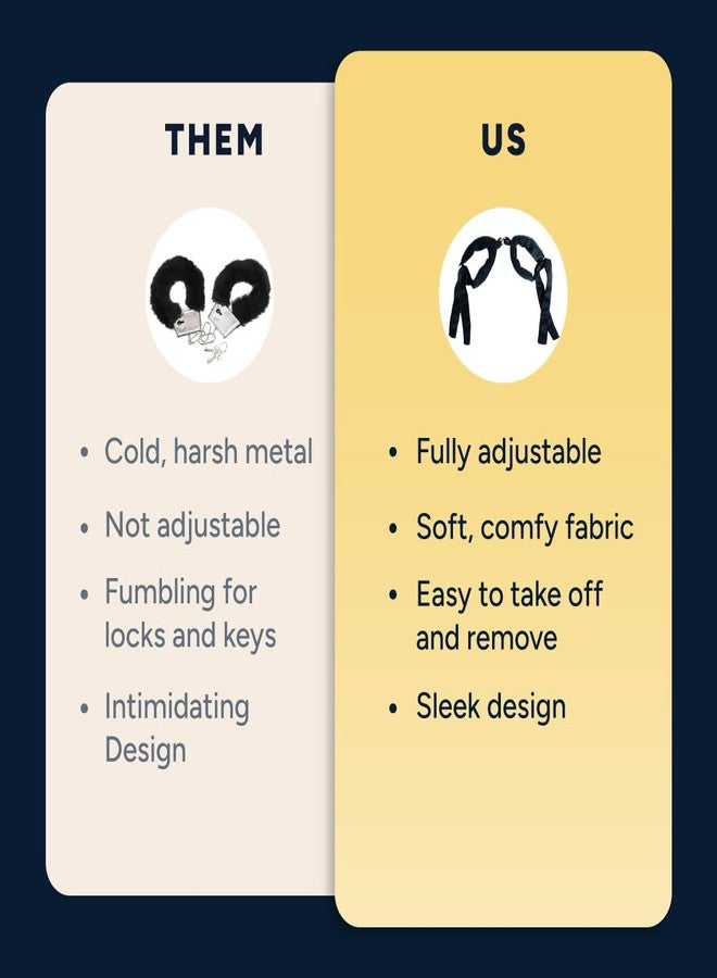 MYMUSE أصفاد MYMUSE - إكسسوارات أزياء لعب الأدوار، أصفاد هاثكادي برباطات قابلة للتعديل، وحلقة سريعة الفتح، وبطانة ناعمة | هدية مثالية للأزواج، وللاحتفال بالذكرى السنوية، وحفلات الزفاف، وألعاب المواعدة، وحفلات توديع العزوبية، باللون الأزرق - Image 2