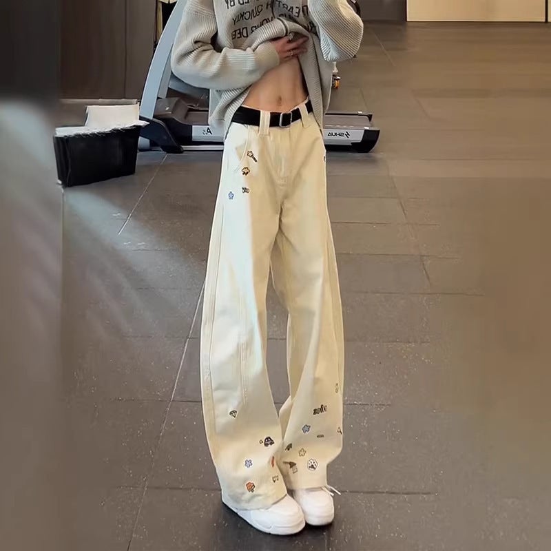 Unisex Classic Denim Jeans Loose Fit Daily Outdoor Wear - Image 2