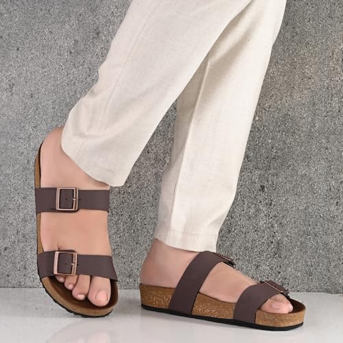 Centrino Mens Cushion Sliders/Slippers | PU Padding on the Footbed | Bounce Back Technology | Comfortable & LightWeight | Stylish & Everyday Flip Flops for Gents 6863-2_BROWN_9 - Image 3