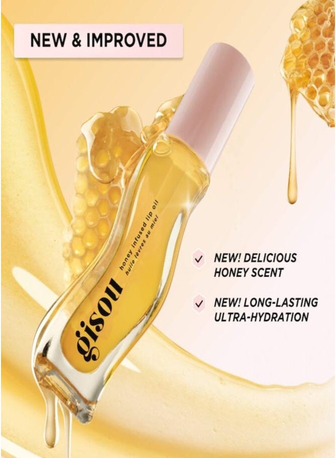 GISOU Honey Infused Lip Oil, Honey Gold 8ml - Nourishing & Hydrating Lip Care - Image 4