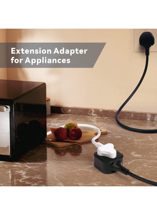 Baytion Extension Lead1 Way Extension Cord 2 Metre Cable with 2 Independent UK 3 Pin Plugs Power StripsTough and Fireproof Extension Socket for Garden - Image 4