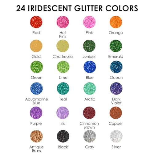 Grabie Glitter Markers, 24 Pack Extra Fine Tip Acrylic Paint Markers, Quick-Drying Water-Based Metallic Glitter Pens for Paper,Card Making, Canvas, Fabric, DIY Craft Supplies for Adult & Kids - Image 5