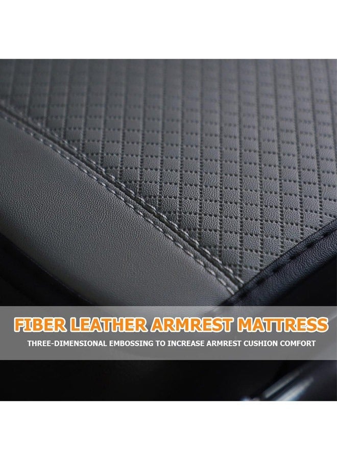 Generic Car Leather Center Console Pad, Waterproof Armrest Seat Box Cover for Car, Vehicle, Comfort, Interior Protection Accessories (Gray, 12.6"x7.5")  - Image 4