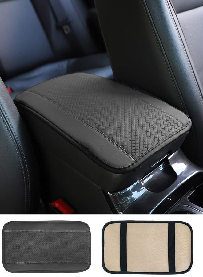 Generic Car Leather Center Console Pad, Waterproof Armrest Seat Box Cover for Car, Vehicle, Comfort, Interior Protection Accessories (Gray, 12.6"x7.5")  - Image 1