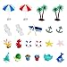 BANBALLON 21 Pieces Beach Cake Toppers Hawaiian Chair Boat Palm Tree Umbrella Dollhouse Decoration Miniature Ornament Kits Set for Swimming Pool Summer Beach Birthday - Image 2