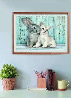 Clementoni Clementoni Puzzle HQC Cat & Bunny + Poster 500 Pieces | Jigsaw Puzzle | Puzzle for Adults | Challenging Puzzle | Perfect for Stress Reliever and Puzzle Lovers | Made in Italy  - Image 4