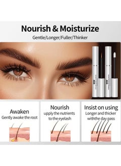 W3W Eyelash and Brow Serum Set Eyelash Growth Serum and Eyebrow Growth Serums Set Lash Serum Eyebrow Enhancer Serum Gentle Formula for Longer Fuller and Thicker Flexible Lashes 2x3ml  - Image 2