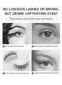 W3W Eyelash and Brow Serum Set Eyelash Growth Serum and Eyebrow Growth Serums Set Lash Serum Eyebrow Enhancer Serum Gentle Formula for Longer Fuller and Thicker Flexible Lashes 2x3ml  - Image 3